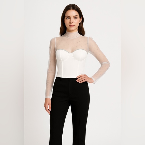 Glamour Shine Mesh Top - Picture 8 of 11